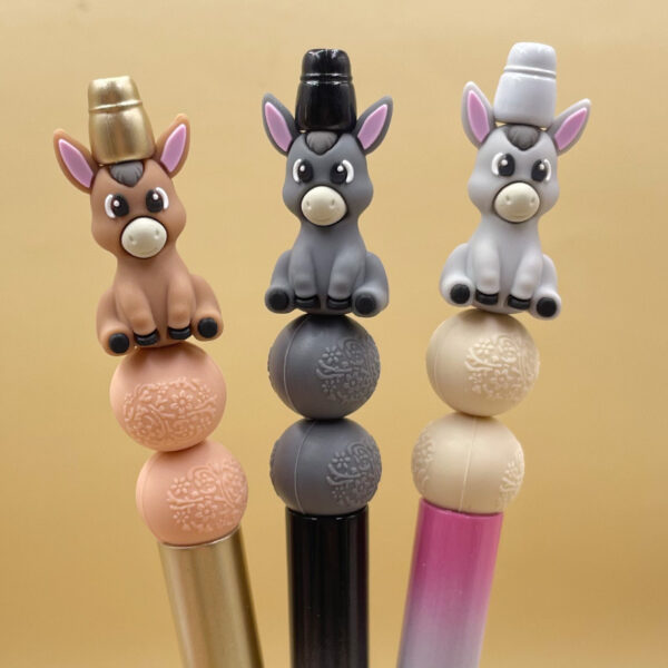 Wholesale 20pcs/packCartoon 3D Epoxy Silicone Beads Food Grade Loose Beads Focus Beads