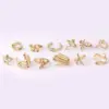 Ear Cartilage Rings & Studs Fashion Snake Copper Plating Inlay Zircon