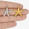 PVD Coated Real Gold Plated Starfish 304 Stainless Steel Marine Style Simple Style Waterproof Non Tarnish Ear Studs