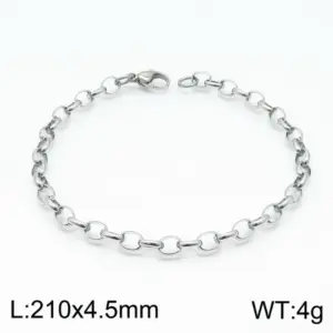 Steel Color 210 * 4.5mm = Bracelet KB146831-Z