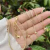 Wholesale 18K Gold Plated Copper Electroplated Zircon Bee Simple Style Handmade Chain Bracelets For Women's