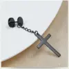 Wholesale Fashion Cross Stainless Steel Drop Earrings Plating Stainless Steel Earrings 1 Piece