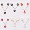 Wholesale Jewelry Casual Basic Vacation Simple Flower 304 Stainless Steel 18K Gold Plated Polishing Enamel Plating Jewelry Set
