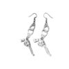 Wholesale European and American Popular Fashion Stylish Punk Earrings Dark Pistol High Heels Handcuffs Earrings Earrings