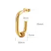 Wholesale PVD Coated 18K Gold Real Gold Plated Geometric 201 Stainless Steel Fashion Waterproof Non Tarnish Drop Earrings