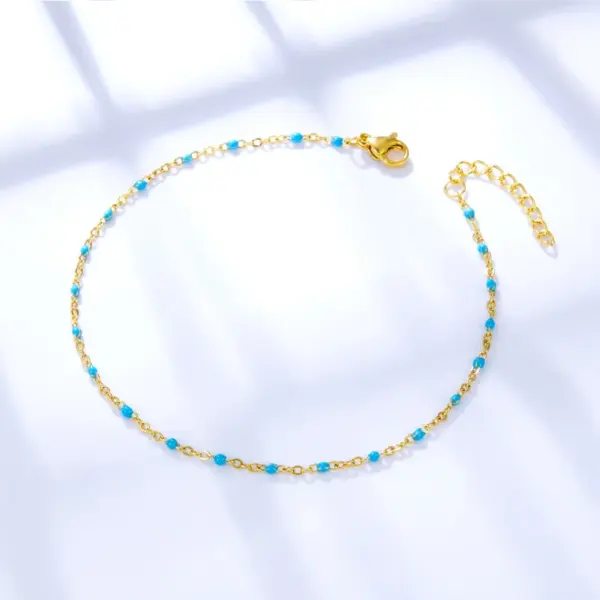 Wholesale Fashion Round Stainless Steel Women's Anklet