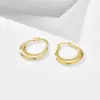 Wholesale 1 Pair Retro Geometric Plating Copper 14K Gold Plated Hoop Earrings