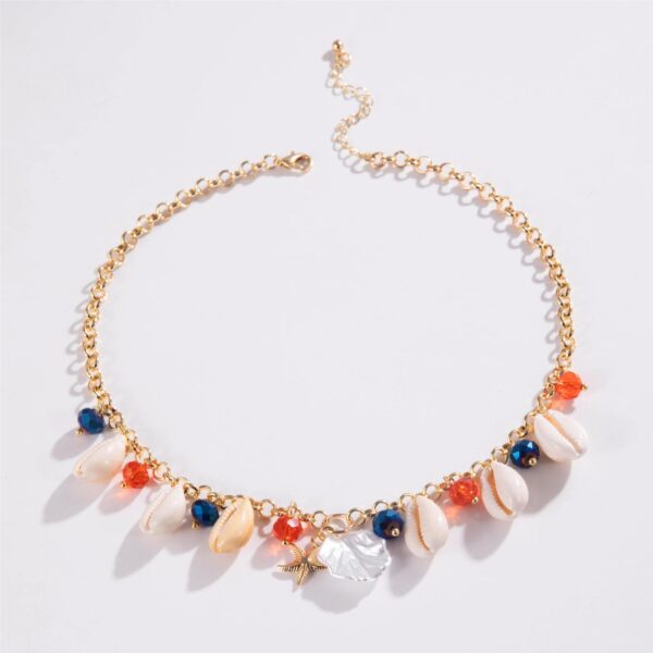 Wholesale Cross-border Seaside Holiday Series Beaded Necklace Beach Starfish Shell Necklace Vintage Coconut Scallop Necklace Women