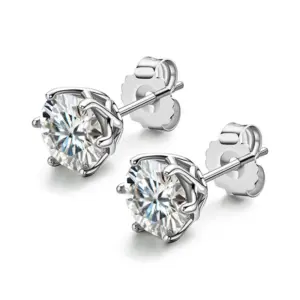 Lace Six-Claw Ear Studs 1 Karat