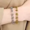 Ion Plating (IP) 18K Gold Plated Solid Color 304 Stainless Steel Vacation Simple Style Waterproof Non Tarnish 304 Stainless Steel Bracelets