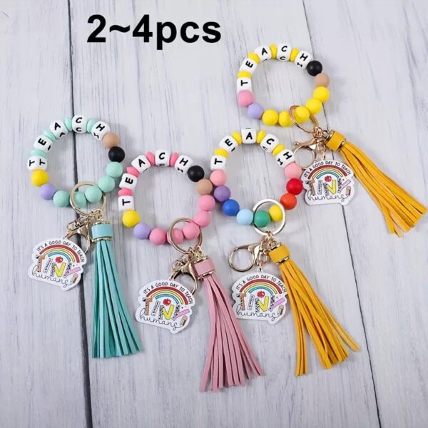 oly-de9191bd4e33599a17f9fbececb6e24f Wholesale Teacher's Day jewelry silicone bead keychain