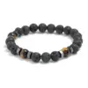 Wholesale Simple Style Geometric Volcanic Rock No Inlaid Beaded Chain Bracelets In Bulk