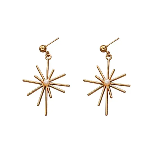 Fashion Geometric Alloy Plating Pearl Women's Earrings 1 Pair