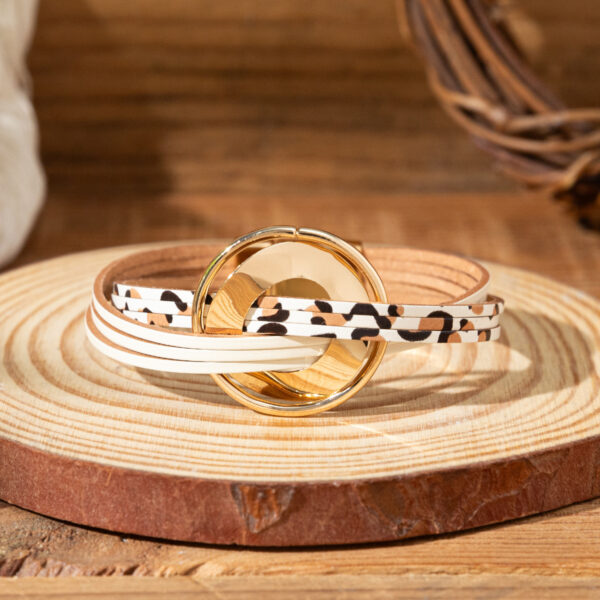 Wholesale Cross layered leather wristband