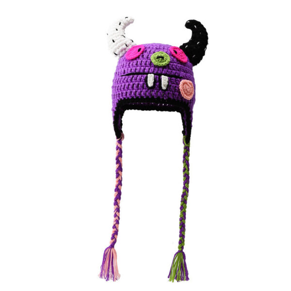 oly-dead1eb77f3d9eab564a7764e3ba4886 Wholesale Funny and warm woolen hat for women, autumn and winter, long braid, green knitted pullover hat, trendy and thick.