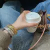 Wholesale Exaggerated Solid Color Stainless Steel Plating Bangle