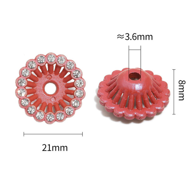 oly-deb86ba664dd772ce391f5d5e369de39 Wholesale New style rhinestone-encrusted hollow flower basket with spacer beads, simple and fashionable, DIY keychain, beaded pen accessory.