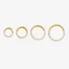1 Piece Nose Rings & Studs Fashion Round Pure Titanium Inlay Zircon Nose Pin