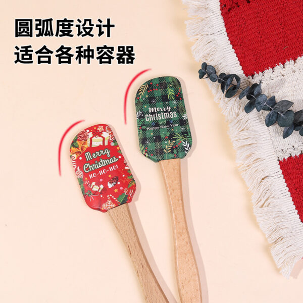 Wholesale Silicone Spatula Household Wooden Handle Butter Spatula