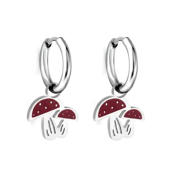 Wholesale 1 Pair Sweet Simple Style Fruit Stainless Steel Fruit Plating Drop Earrings