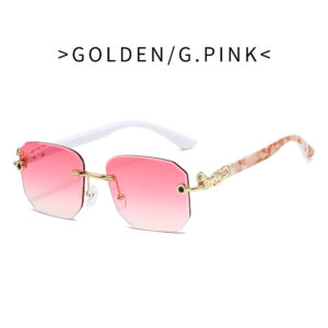 Gradient pink porcelain white legs