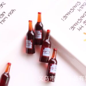 Brown wine bottle (red bottle cap)