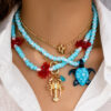 Wholesale Summer Vacation Seafood Animal Pendant Bohemian Style Necklace