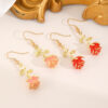 Wholesale European and American Creative Romantic Three-dimensional Retro Rose Earrings Women's High-end Sensei Alloy Oil Drop Flower Earrings