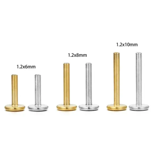 1 Piece Lip Rings Nordic Style Sexy Classic Style Round 316L Stainless Steel Waterproof Non Tarnish Surgical Steel Zircon Ion Plating (IP) 18K Gold Plated Ear Cartilage Rings & Studs