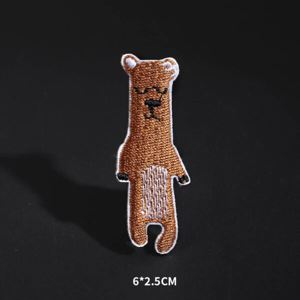 Wholesale Cute little fox animal embroidery patch laser edge full embroidery cartoon animal clothes backpack decorative adhesive cloth sticker