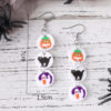 Wholesale Halloween funny splicing triple pendant acrylic earrings