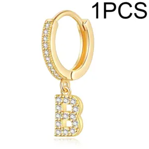 Single Alphabet Letter Earrings B