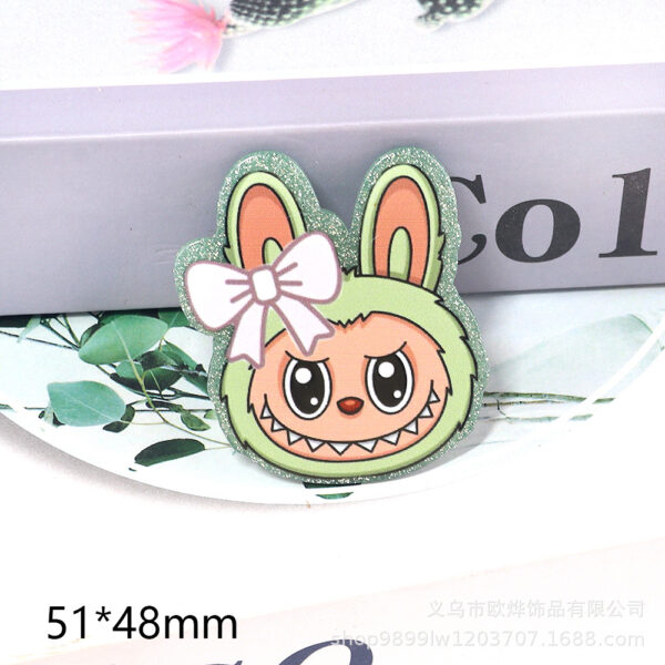 Wholesale New loose powder cross-border cartoon fabric cute jewelry acrylic pins adorable DIY patch accessories