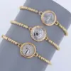 Wholesale Jewelry Simple Style Classic Style Cross Virgin Mary Copper 18K Gold Plated Plating Bracelets