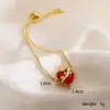 Wholesale Jewelry Vintage Style Classic Style Heart Shape Copper Zircon 18K Gold Plated Bracelets Box Chain