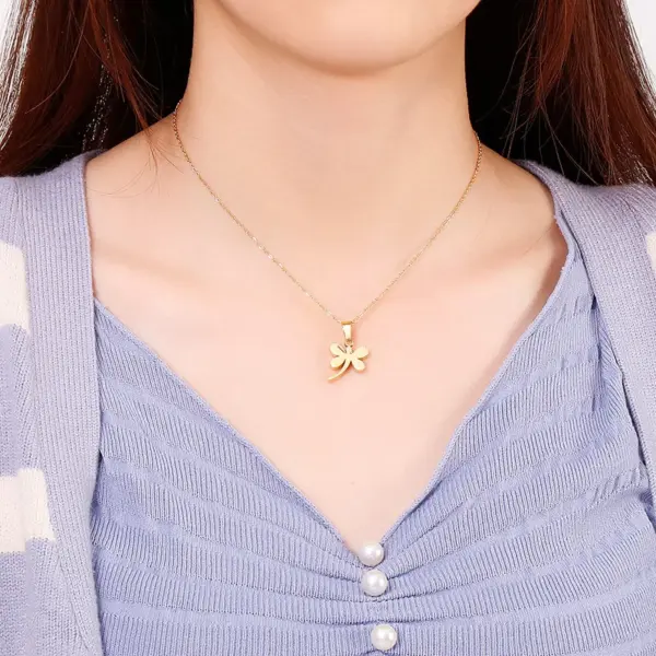 Wholesale Korean Version Of Simple Jewelry Wholesale Cute Dragonfly Pendant Necklace