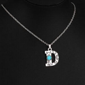9004 silver O-Chain Letter D