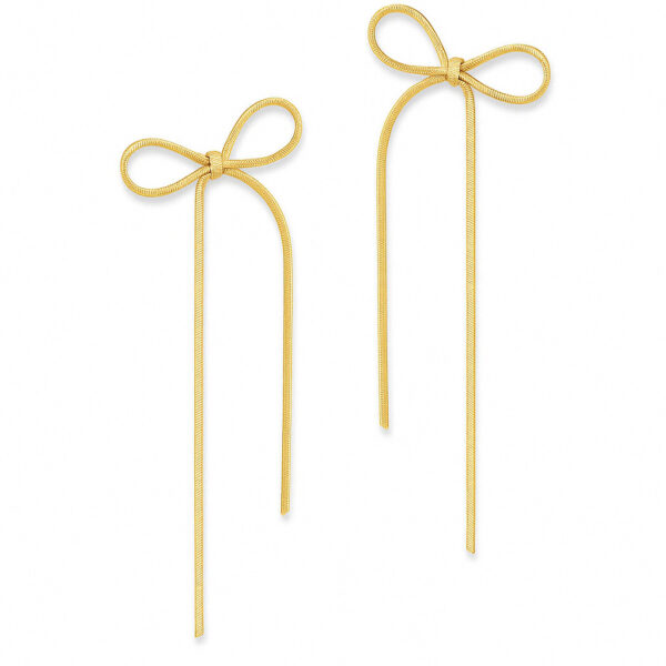 Wholesale Cross-border new fashion simple temperament long bow tassel earrings niche exaggerated personality earrings wholesale women