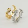 Wholesale Simple Style Star Titanium Steel Open Ring Plating Stainless Steel Rings