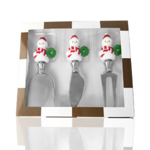 Wholesale Cute Christmas Snowman Stainless Steel Knife and Fork Meal