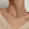 Wholesale Jewelry Casual Starfish Flower Copper Multi Charms Necklace Chain-free