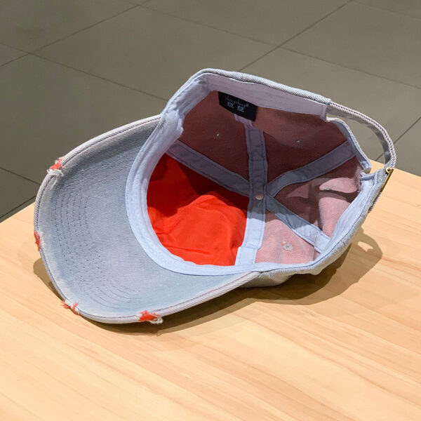 Wholesale Street hip hop sun hat retro solid color Denim baseball cap personality fashion ripped distressed peaked cap trendy men and women