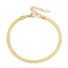 Fashion Stainless Steel Waterproof Non Tarnish No Inlaid PVD Coated Real Gold Plated Women'S Anklet