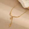 Wholesale clavicle chain diamond eight mans star necklace