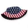 Wholesale Foreign trade explosions hat American flag Stars and Stripes star fisherman hat men and women outdoor travel sunshade basin hat