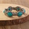 Wholesale Europe and the United States cross-border new bohemian style new simple fashion oval pattern turquoise environmental protection bracelet