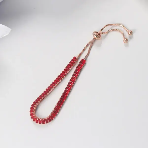 Wholesale Fashion Geometric Copper Inlay Zircon Bracelets 1 Piece