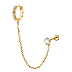 Gold & Small Ear Clip 1x6mm