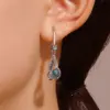 oly-df23c791846f125d524ce013475a09c4 Wholesale Jewelry IG Style Fairy Style Lady Geometric Water oplets Copper Artificial Crystal Artificial Zircon White Gold Plated Plating Hollow Out Inlay Cable Chain Jewelry Set