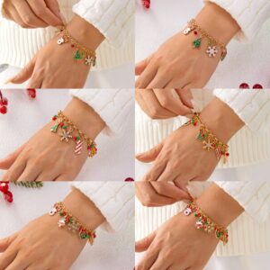 Wholesale Christmas snowman, reindeer, snowflake, gingerbread man, cane bracelet